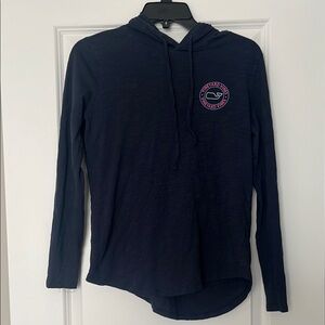 Vineyard Vines Women’s XS Navy Blue Hooded Long Sleeve Shirt